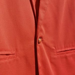 Bright Coral Blazer w/ Golden Button Detail - L